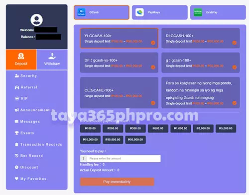 Deposits & Withdrawals